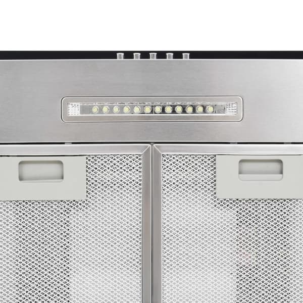 vidaXL ø-emhætte 90 cm rustfrit stål 756 m³/t LED
