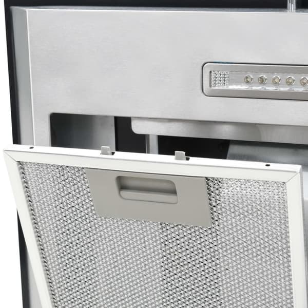 vidaXL ø-emhætte 90 cm rustfrit stål 756 m³/t LED