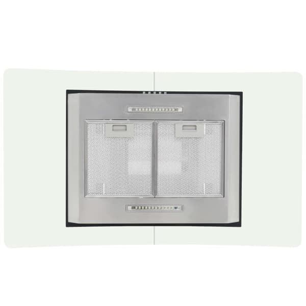 vidaXL Köksfläkt för köksö 90 cm rostfritt stål 756 m³/tim LED