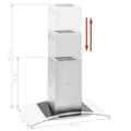 Miniatyrbillede 3 af 9: vidaXL ø-emhætte 90 cm LCD-display touchsensor 756 m³/t. LED