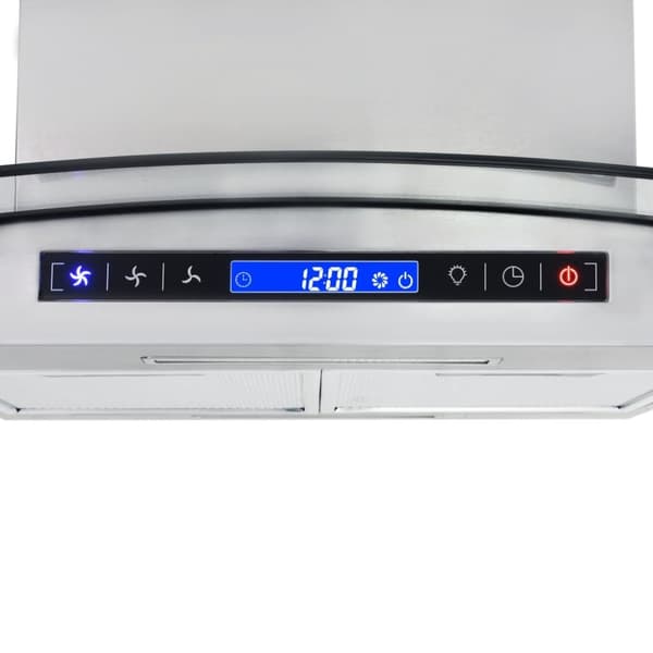 vidaXL ø-emhætte 90 cm LCD-display touchsensor 756 m³/t. LED