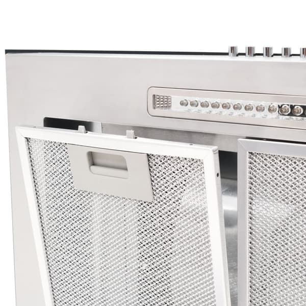 vidaXL Väggmonterad köksfläkt 90 cm rostfritt stål 756 m³/h LED