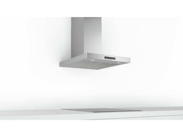 Bosch Serie | 4 DWB66DM50 - Kåpa - skorsten - bredd: 60 cm - djup: 50 cm - utsug och återcirkulering (-) - rostfritt stål