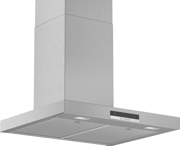 Bosch Serie | 4 DWB66DM50 - Kåpa - skorsten - bredd: 60 cm - djup: 50 cm - utsug och återcirkulering (-) - rostfritt stål