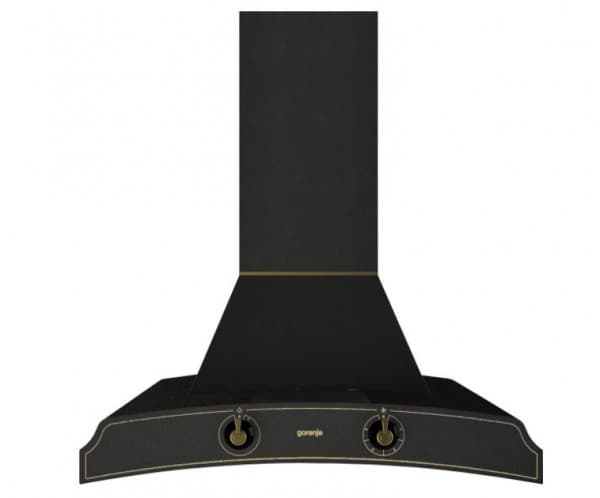 Gorenje Classico DK63MCLB - Kåpa - skorsten - bredd: 60 cm - djup: 50 cm - utsug och återcirkulering (-) - med inbyggd motor - antracit