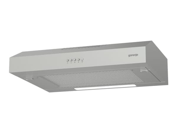 Gorenje Essential WHU629ES/S - Panser - standard - bredde: 59.6 cm - dybde: 46.8 cm - ekstraksjon og resirkulasjon (-) - sølv Rustfritt stål