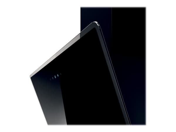 Elica SHIRE BL/A/90 - Kåpa - vinklad skorsten - bredd: 89.8 cm - djup: 32.5 cm - utsug och återcirkulering (-) - svart glas