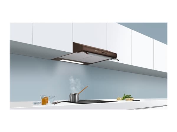 Siemens iQ100 LU63LCC40 - Panser - standard - bredde: 60 cm - dybde: 48.2 cm - uttrekking og resirkulering - med intern motor - brun Brun