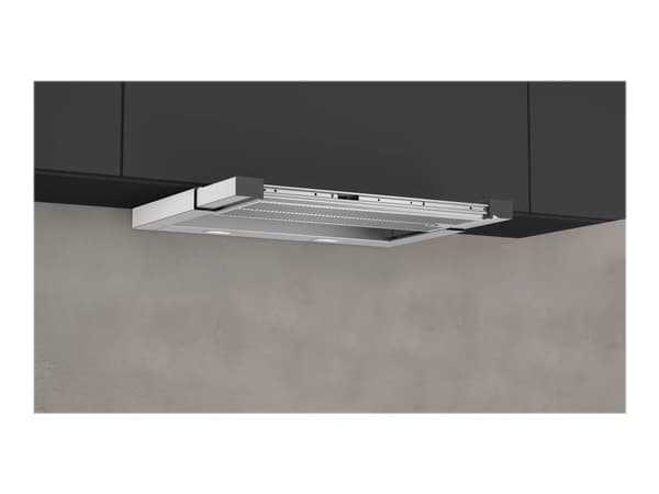 Neff N 70 D46ML54X1 - Kåpa - teleskopisk - Fördjupning - bredd: 52.4 cm - djup: 29 cm - utsug och återcirkulering (-) - med inbyggd motor - rostfritt