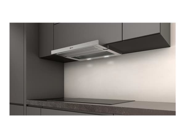 Neff N 70 D46ML54X1 - Kåpa - teleskopisk - Fördjupning - bredd: 52.4 cm - djup: 29 cm - utsug och återcirkulering (-) - med inbyggd motor - rostfritt Rostfritt stål