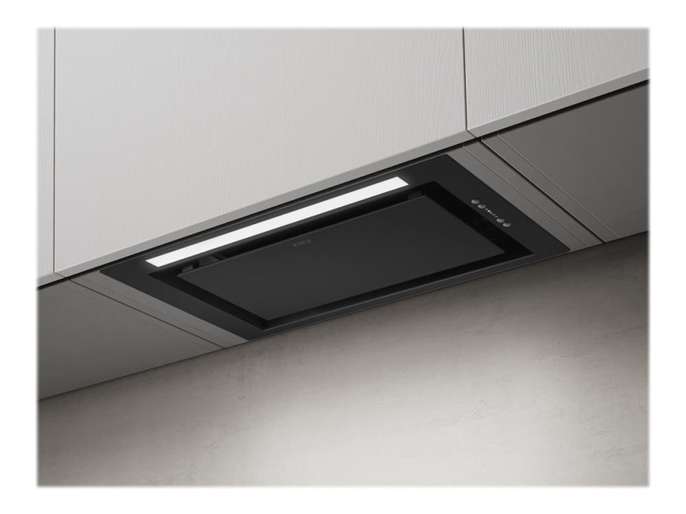 Elica Lane BL MAT/A/52 - Kåpa - huv - Fördjupning - bredd: 49.4 cm - djup: 26.2 cm - utsug och återcirkulering (-) - black soft-touch effect