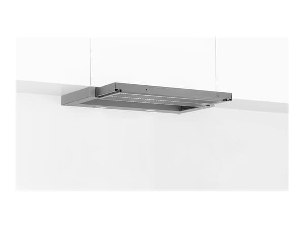 Bosch Serie | 4 DFR067A52 - Kåpa - teleskopisk - Fördjupning - bredd: 52.4 cm - djup: 29 cm - utsug och återcirkulering (-) - med inbyggd motor - sil
