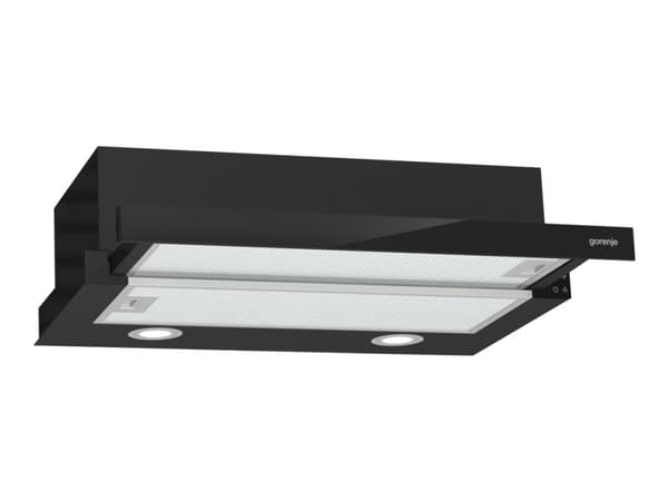 Gorenje Essential TH62E4BG - Panser - teleskopisk - bredde: 60 cm - dybde: 30.6 cm - ekstraksjon og resirkulasjon (-) - svart