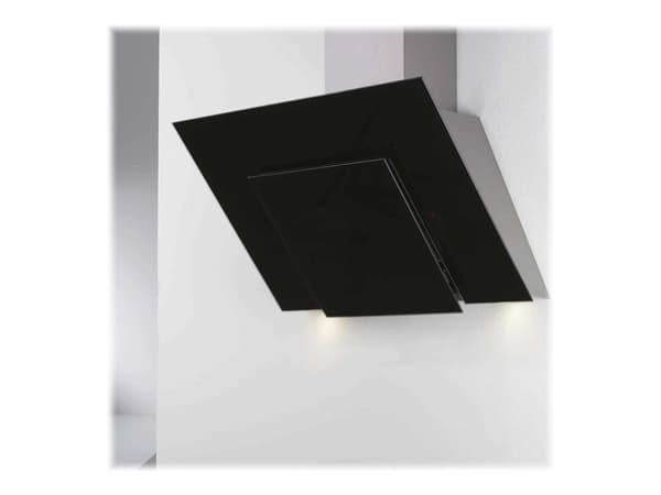 EICO Florence 80 N ECO - Panser - skorsteinvinklet - bredde: 80 cm - dybde: 47 cm - ekstraksjon og resirkulasjon (med ekstra sett for ekstraksjon og Sort, Rustfritt stål