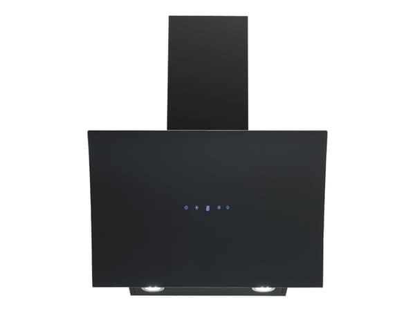 respekta Alia CH55060SA++ - Kåpa - vinklad skorsten - bredd: 60 cm - djup: 40.2 cm - utsug och återcirkulering (-) - svart