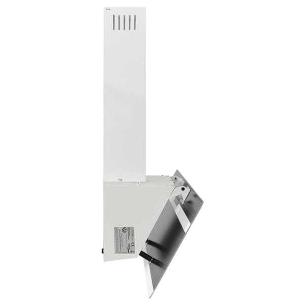 vidaXL væghængt emhætte 90 cm stål og hærdet glas hvid