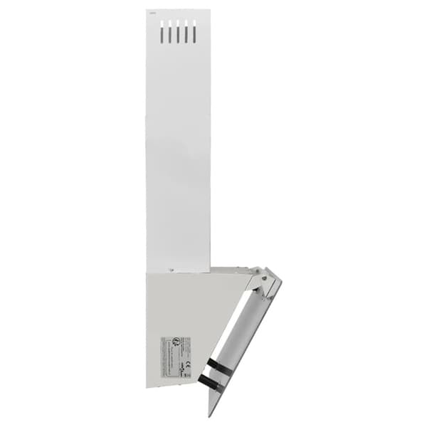 vidaXL væghængt emhætte 60 cm stål og hærdet glas hvid