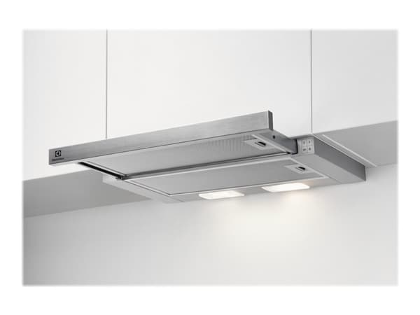 Electrolux Serie 300 LFP326S - Kåpa - teleskopisk - Fördjupning - bredd: 50.2 cm - djup: 26.5 cm - utsug och återcirkulering (-) - grå Grå
