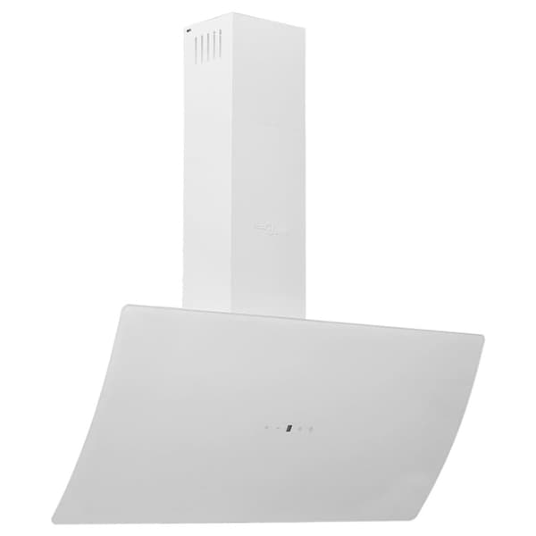 vidaXL væghængt emhætte 90 cm stål og hærdet glas hvid
