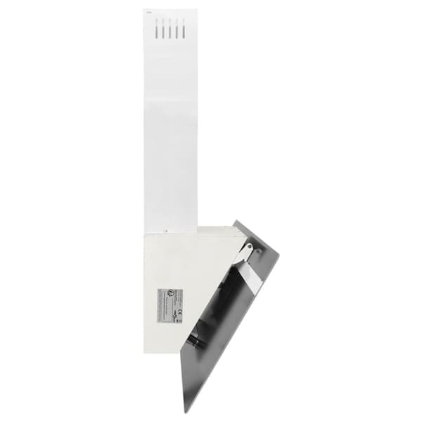 vidaXL Köksfläkt 90 cm stål och härdat glas vit