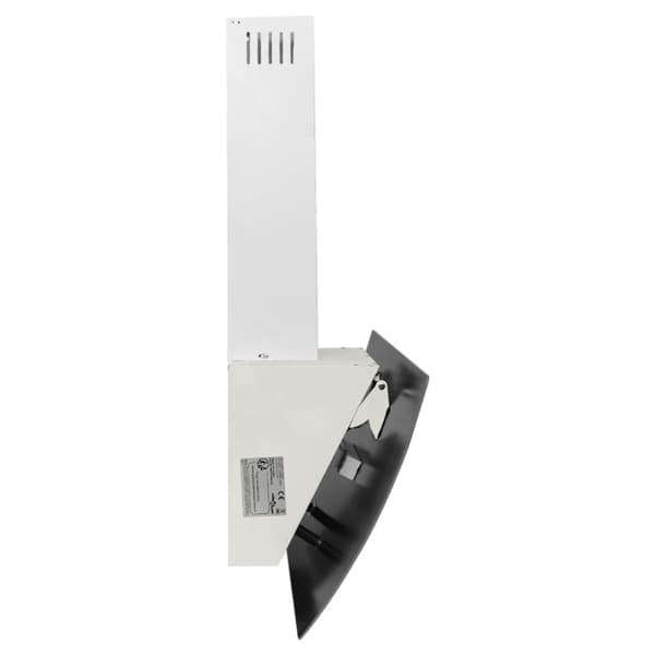 vidaXL Köksfläkt 90 cm stål och härdat glas vit