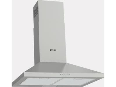 Gorenje G400 WHC629E4X-DE - Kåpa - skorsten - bredd: 60 cm - djup: 45 cm - utsug och återcirkulering (-) - rostfritt stål