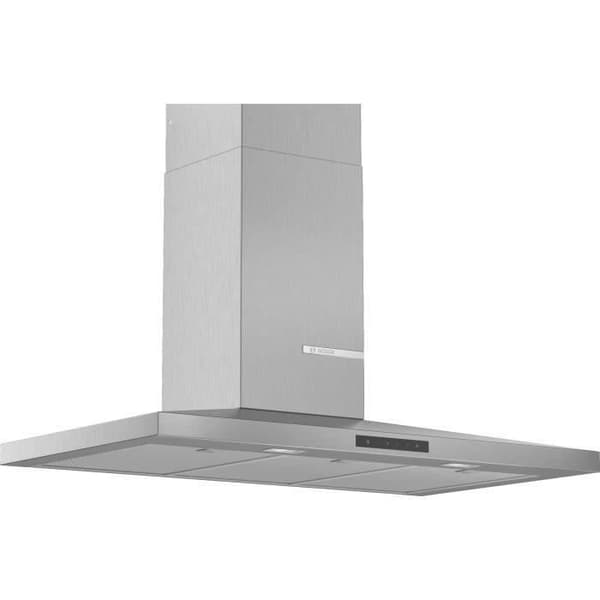 BOSCH DWQ96DM50 väggmonterad huva - L 90 cm - Evakuering / Återvinning - 610 m3 luft / h - 70 dB max intensiv - 4 hastigheter - Rostfritt stål Rostfritt stål
