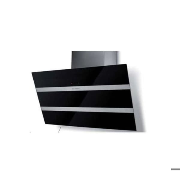 Faber Hotte dekorativ lutande 80cm 68db 730m3/h svart/inox - 5513357 Svart, Rostfritt stål