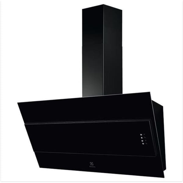 Electrolux Lutande huva - 90 cm (L) - evakuering eller återvinning - 66dB max - 3 hastigheter - Svart - LFV319K Svart
