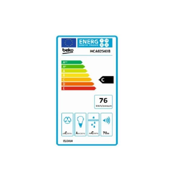 Dekorativ huva BEKO HCA62540B Svart