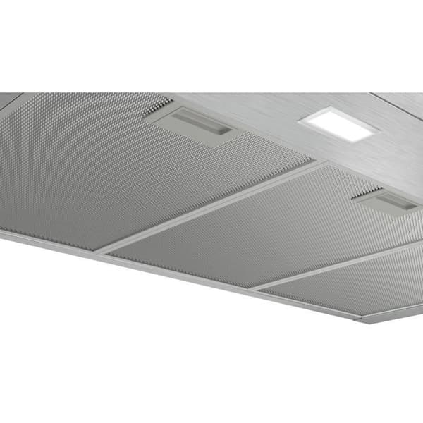 BOSCH DWB94BC50 - Lådväggshuv - Evakuering / Återvinning - 330 m3 luft / h - 64 dB max - 3 hastigheter - L 90 cm - Rostfritt stål