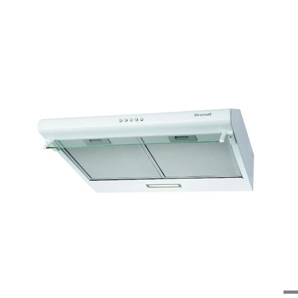 Brandt 60 cm vit visirhuva - BHC9602W - Evakuering &amp; återvinning - LED - 3 hastigheter Vit