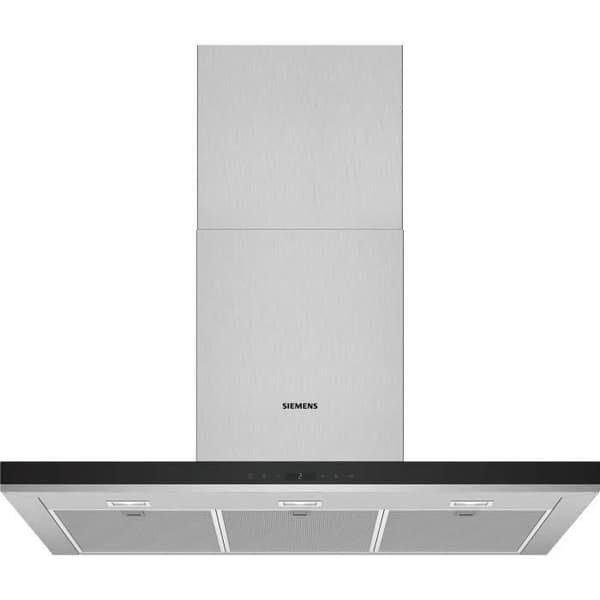 SIEMENS LC97BHP50 dekorativ väggmonterad boxhuv 90 cm - 718 m3/h - Rostfritt stål