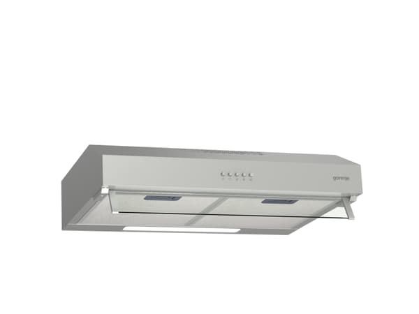 Gorenje WHU629EX/M, 249 m³/t, eksos/resirkulering, E, B, D, 67 dB Rustfritt stål