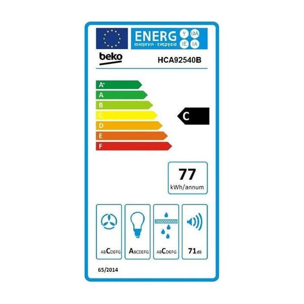 Huv BEKO HCA 92540 B - 51dB - 563m3-h