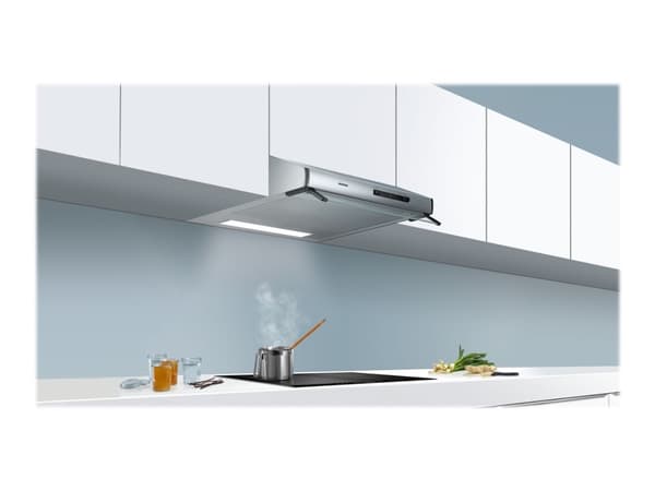 Siemens iQ100 LU62LFA51 - Panser - standard - bredde: 60 cm - dybde: 48.2 cm - ekstraksjon og resirkulasjon (-) - med intern motor - rustfritt stål