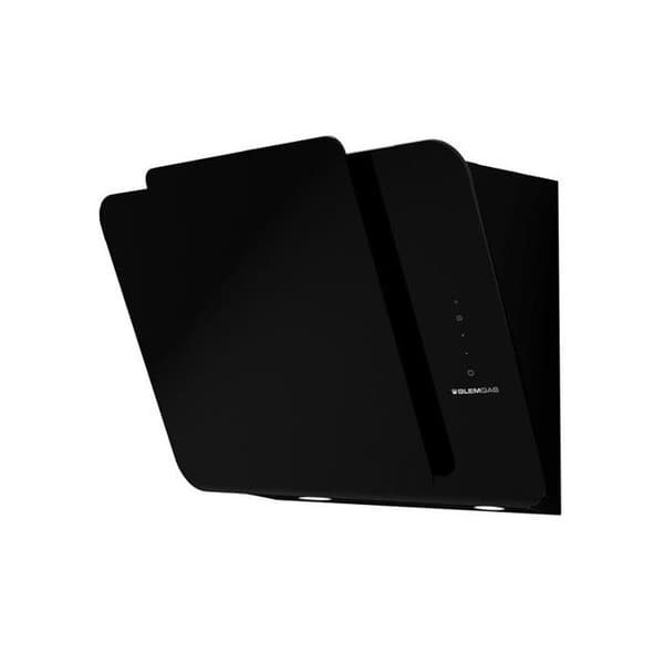 Dekorativ huva GLEM GHW880BK - Vinklad skorsten - Evakuering &amp; återvinning - 80 cm - Svart Svart