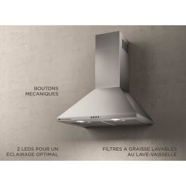 CONTINENTAL EDISON CEHP6060S pyramidhuva - 60 cm