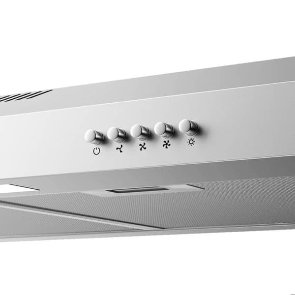 CIARRA Visirhuva 60cm Klass A+ 3 hastigheter 220m³/h Återvinning &amp; Evakuering Inbyggd fläktkåpa - Rostfritt stål