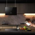 Miniatyrbild 2 av 6: CIARRA A+++ Island Recycling Hood 48cm 700M3/H Wi-Fi &amp; Touch Silent Booster LED-skärm 2st Active Filter Black