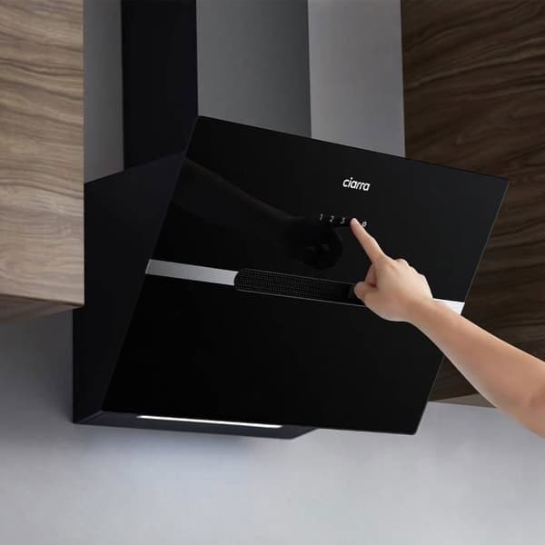CIARRA Touch Extractor Huv 60cm APP Kontroll 650 m3/h 4 Speeds Booster 58dB Recycling Black
