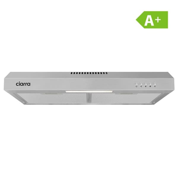 CIARRA Visirhuva 60cm 220m³/h Klass A+ 3 hastigheter Evakuerings- och återvinningshuva Rostfri stålkåpa