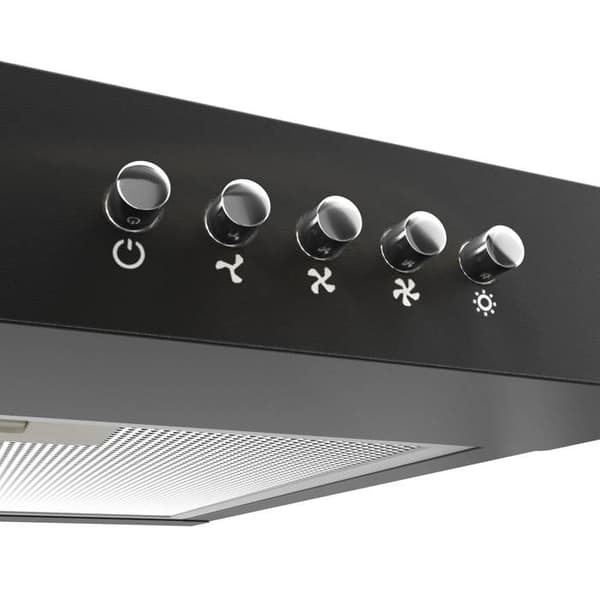 CIARRA Huv Kåpa 60cm 220m³/h Klass A+ 3 hastigheter Evakuering &amp; Återvinning Inbyggd Kök Kåpa Visir Svart