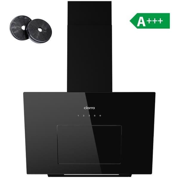 CIARRA Lutande huva 60 cm Wi-Fi-ansluten Booster A+++ LED-skärm med automatisk öppning