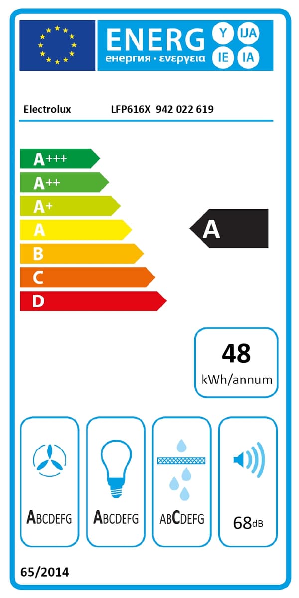 Electrolux LFP616X Grey 600 m³/h