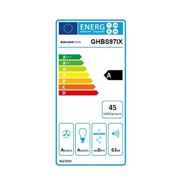GLEM GHBS97IX huva - Racine > Hem > Stora hushållsapparater > Huvar > Dekorativa huvar