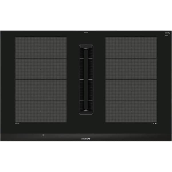 SIEMENS suginduktionshäll - 4 brännare - 81 cm - EX875LX67E IQ700 Svart, Rostfritt stål