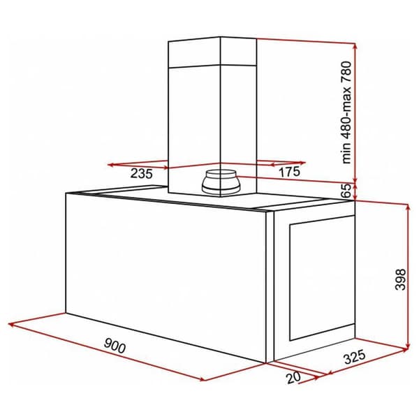 Teka Dekorativ Huva Dhi 90 90 Centimeter Grå