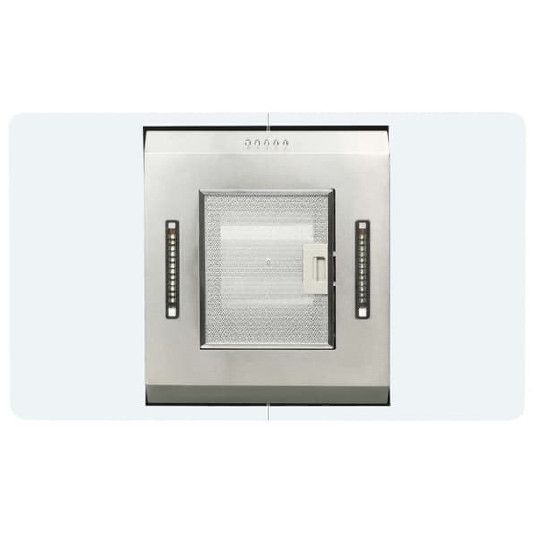 ø-emhætte 90 cm rustfrit stål 756 m³/t. LED