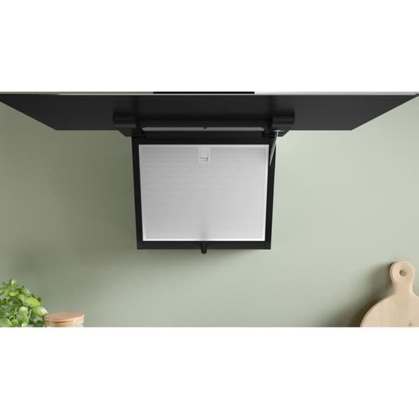 Väggdekor huva - lutande glas - BOSCH SER4 - DWK87FN60 Svart - Home Connect - L: 790 mm x D: 433 mm